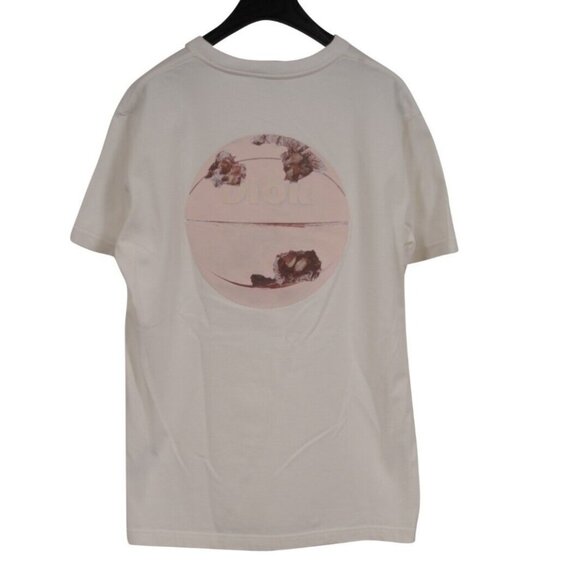 Dior Mens Arsham CD Basketball T Shirt Size Small White Pink Cotton Crewneck - Picture 2 of 8